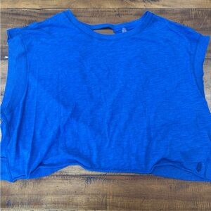 Blue Free People My Time Tee